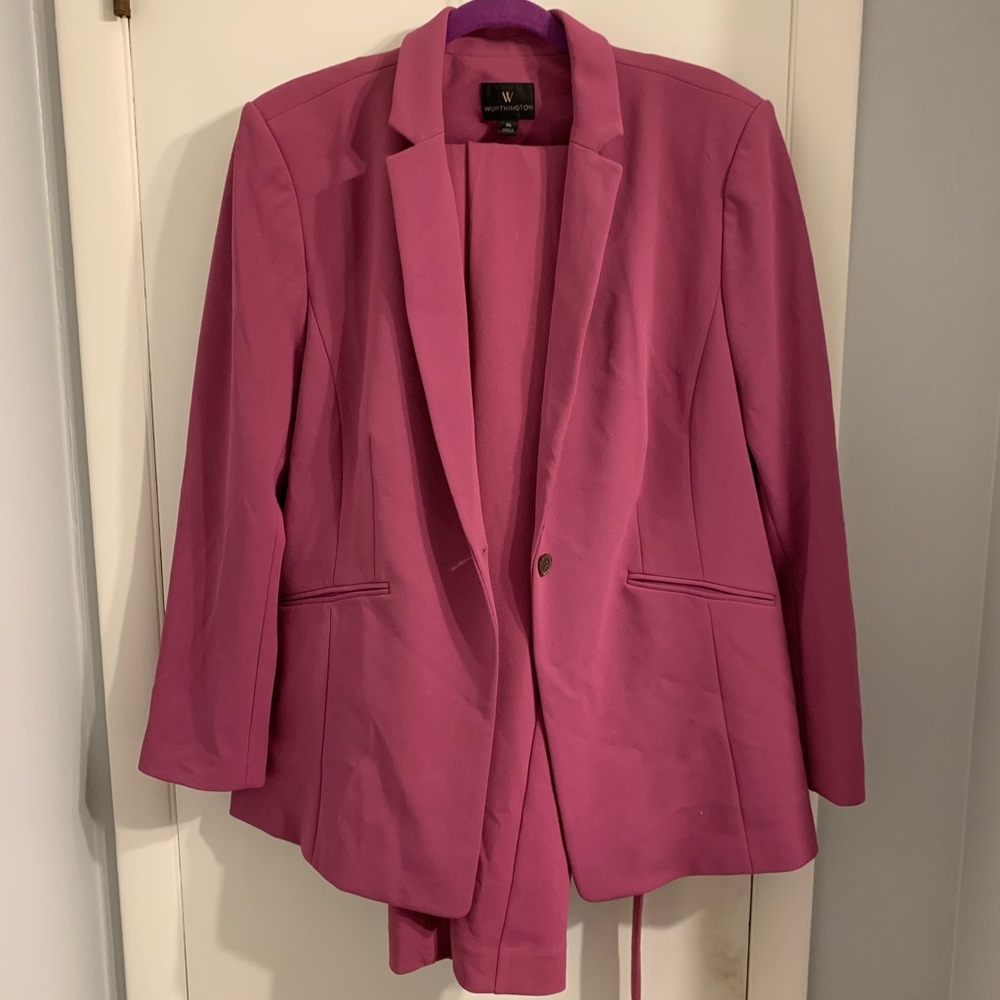 Pink pant suit